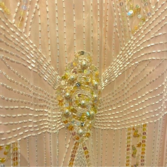 • VINTAGE 80s Gorgeous sparkly pink evening Gown • - Picture 7 of 16